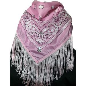 Pink Fringed, Blinged out Bandana love 💕 Country Music